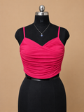 Women’s Hot Pink Ruched Camisole Crop Top