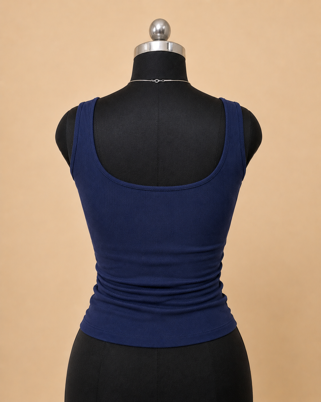 Ribbed Henley Tank Top – Royal Blue