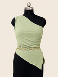 Sage Green One-Shoulder Asymmetric Top