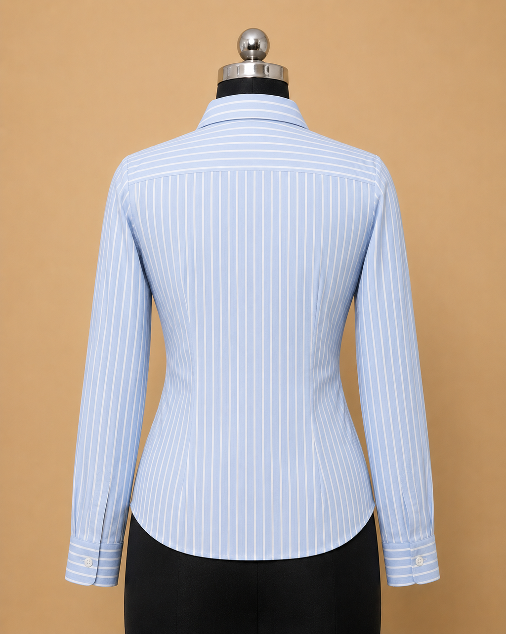 Classic Striped Button-Down Shirt – Light Blue &amp; White