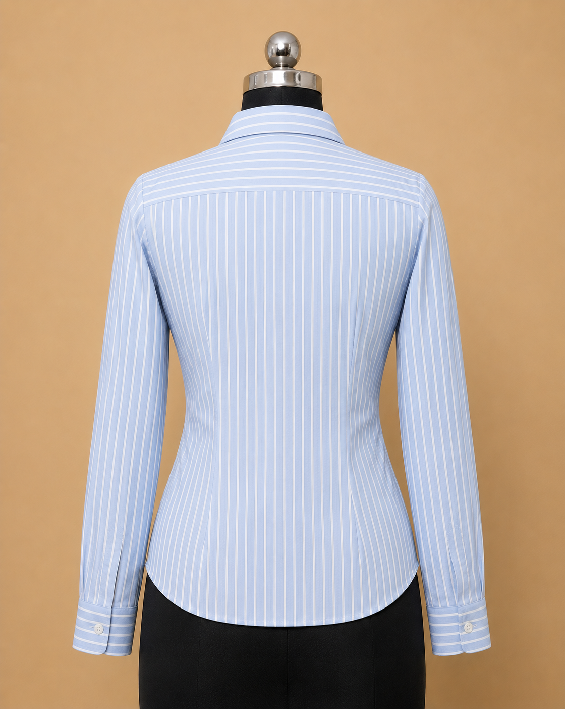 Classic Striped Button-Down Shirt – Light Blue &amp; White